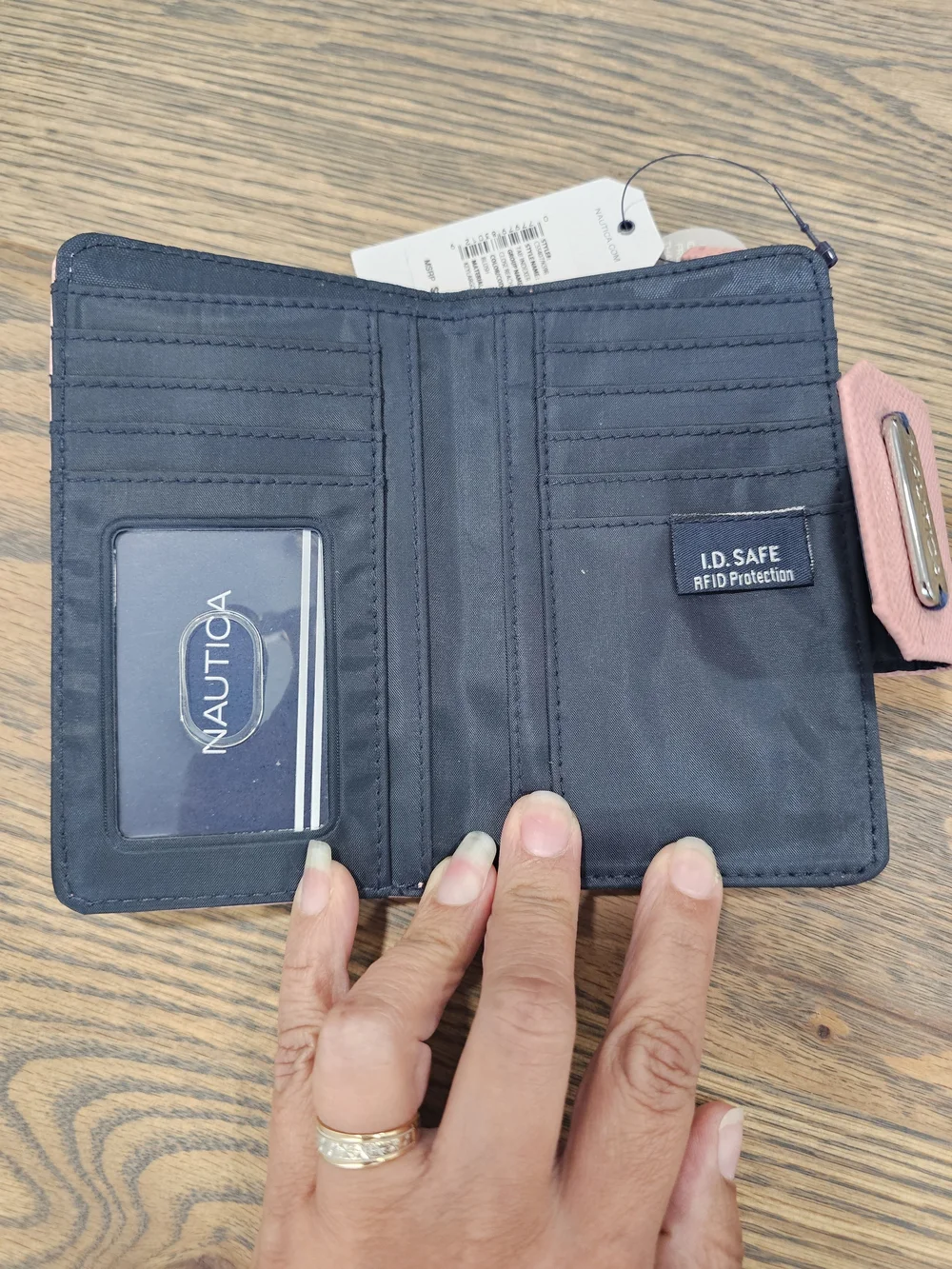 Nautica Blush Pink Logo-Embossed Women's Wallet